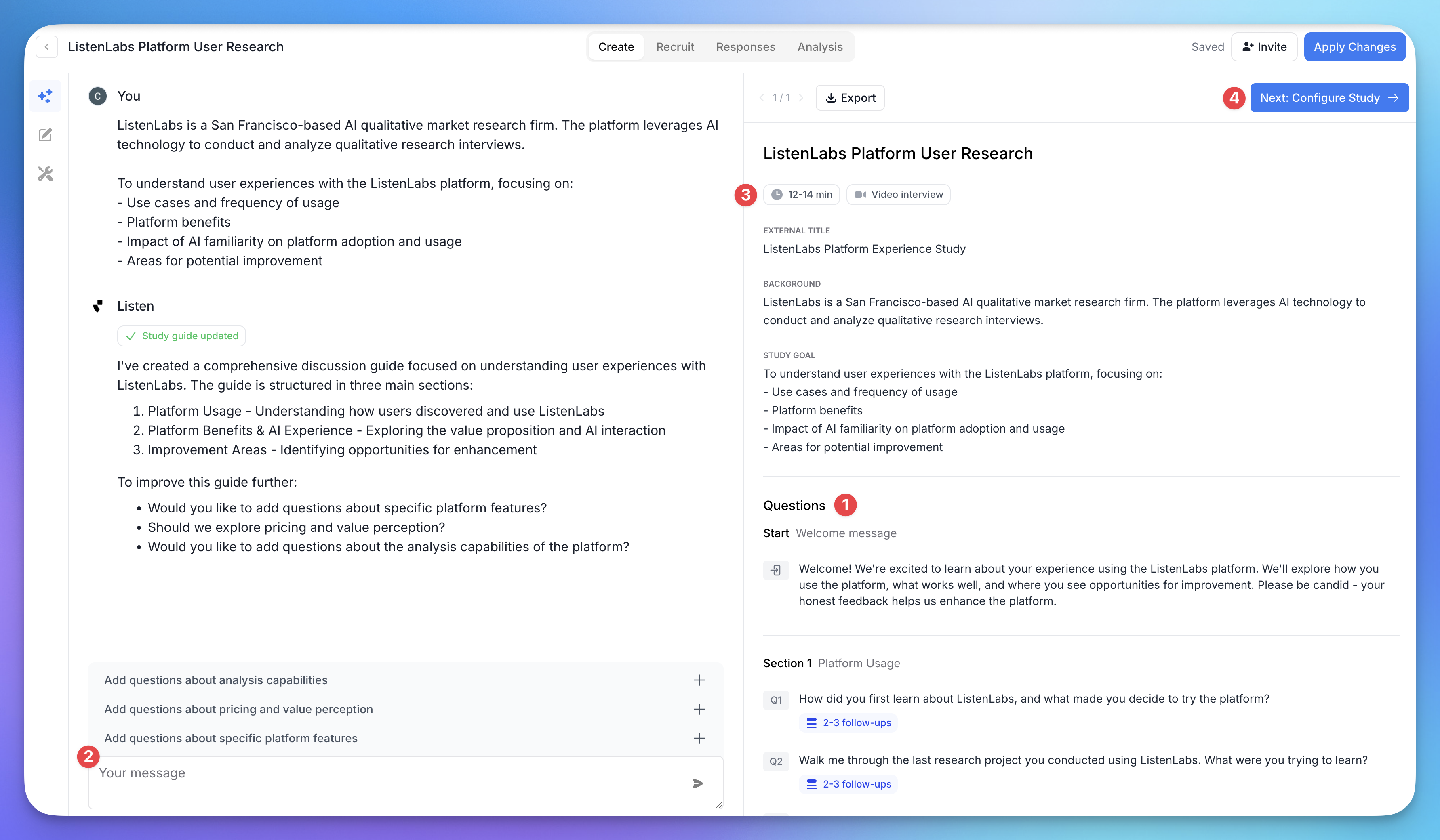 Listen Labs user research